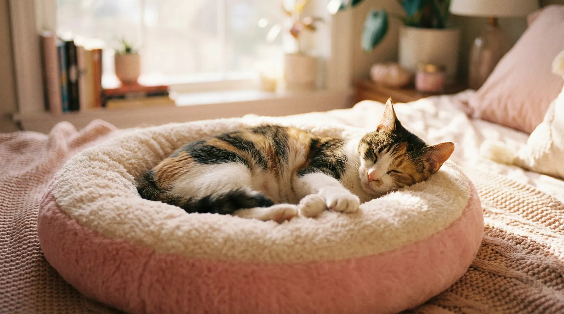 三花猫安静入睡 - 憋尿调教